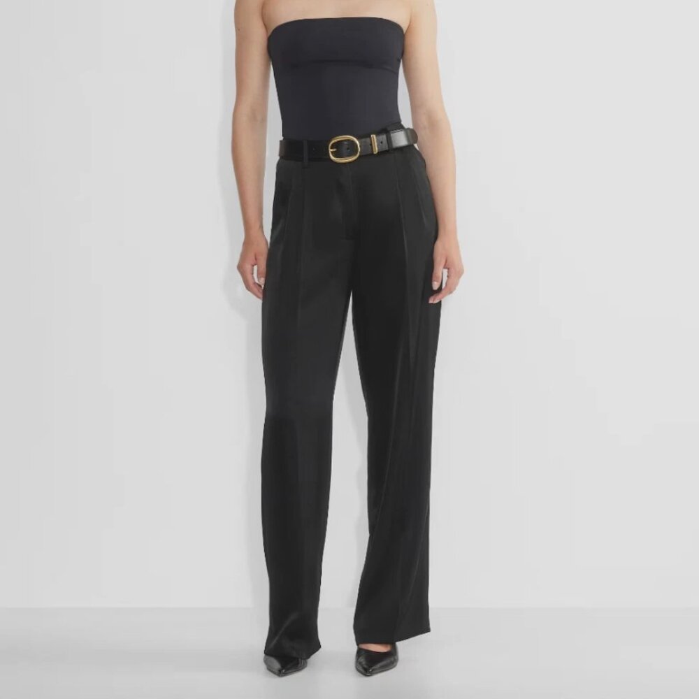 NWOT - Aritzia - Babaton Effortless Pant, Color Black, Size 2, Material Satin